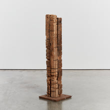 Load image into Gallery viewer, French brutalist sculpture on iron base
