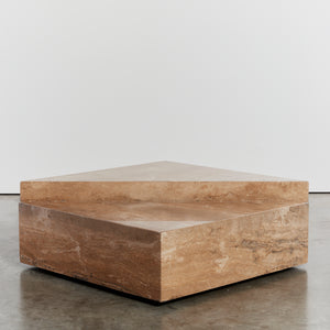 Split stone triangular occasional table