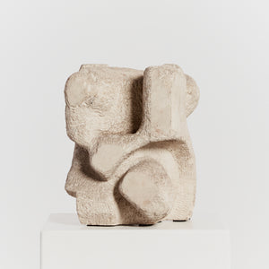 Carved cube abstract in Portland stone