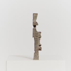 Solid aluminium cubist sculpture - signed
