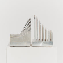 Load image into Gallery viewer, Undulating aluminium sculpture in two parts by Jiro Sugawara
