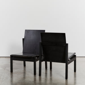 Pair of constructivist easy chairs by Åke Axelsson