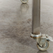 Load image into Gallery viewer, Steel and glass desk on castors by Thomas Wendtland
