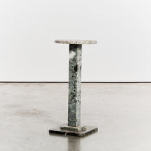Load image into Gallery viewer, Green marble square based pedestal with grey top - HIRE ONLY
