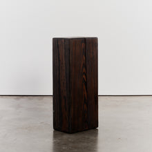 Load image into Gallery viewer, Ebonised straight wood plinth  - HIRE ONLY
