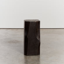 Load image into Gallery viewer, Ebonised organic wood plinth - HIRE ONLY
