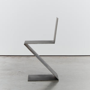 Zigzag chair in steel - HIRE ONLY