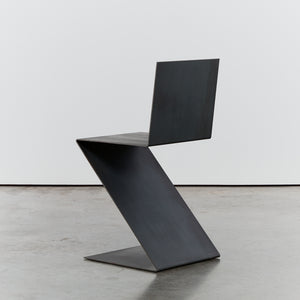 Zigzag chair in steel - HIRE ONLY