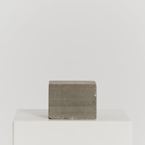 Small blue grey block plinth - HIRE ONLY