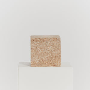Small sandstone cube block plinth - HIRE ONLY