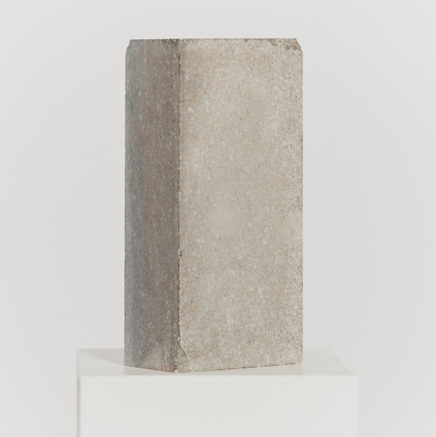 XL grey matt thick block plinth - HIRE ONLY