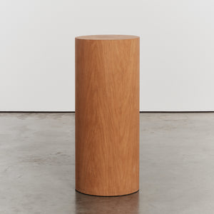Pair of wood cylinder plinths - HIRE ONLY