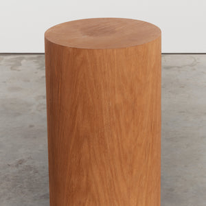 Pair of wood cylinder plinths - HIRE ONLY