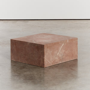 Pink stone block plinth - HIRE ONLY