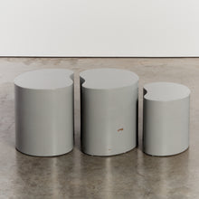 Load image into Gallery viewer, Trio of grey kidney shaped plinths - HIRE ONLY
