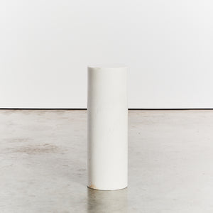 Solid white marble column - HIRE ONLY