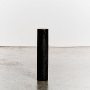 Solid black marble column - HIRE ONLY