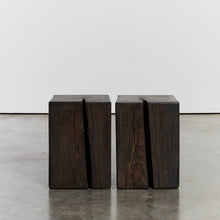 Load image into Gallery viewer, Short ebonised side table plinths - HIRE ONLY
