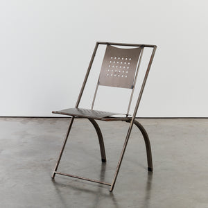 Pair of steel folding chairs by KFF studio - HIRE ONLY