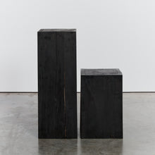 Load image into Gallery viewer, Solid ebonised block plinth - short - HIRE ONLY
