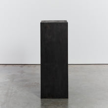Load image into Gallery viewer, Solid ebonised block plinth - tall - HIRE ONLY
