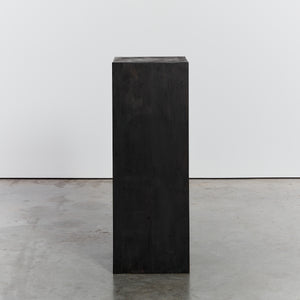 Solid ebonised block plinth - tall - HIRE ONLY