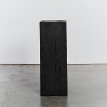 Load image into Gallery viewer, Solid ebonised block plinth - tall - HIRE ONLY
