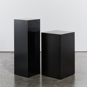 Black postmodern formica plinth - short - HIRE ONLY