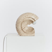 Load image into Gallery viewer, Travertine table lamp by Giuliano Cesari for Sormani
