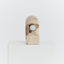 Load image into Gallery viewer, Travertine table lamp by Giuliano Cesari for Sormani
