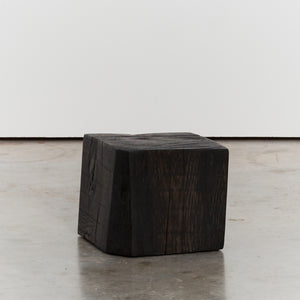 Ebonised cube plinth - HIRE ONLY