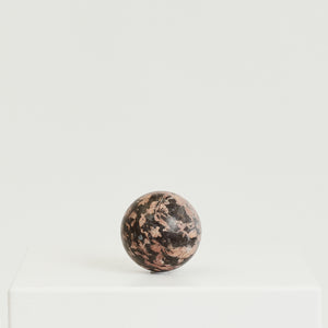 Stone sphere, pink/black - HIRE ONLY