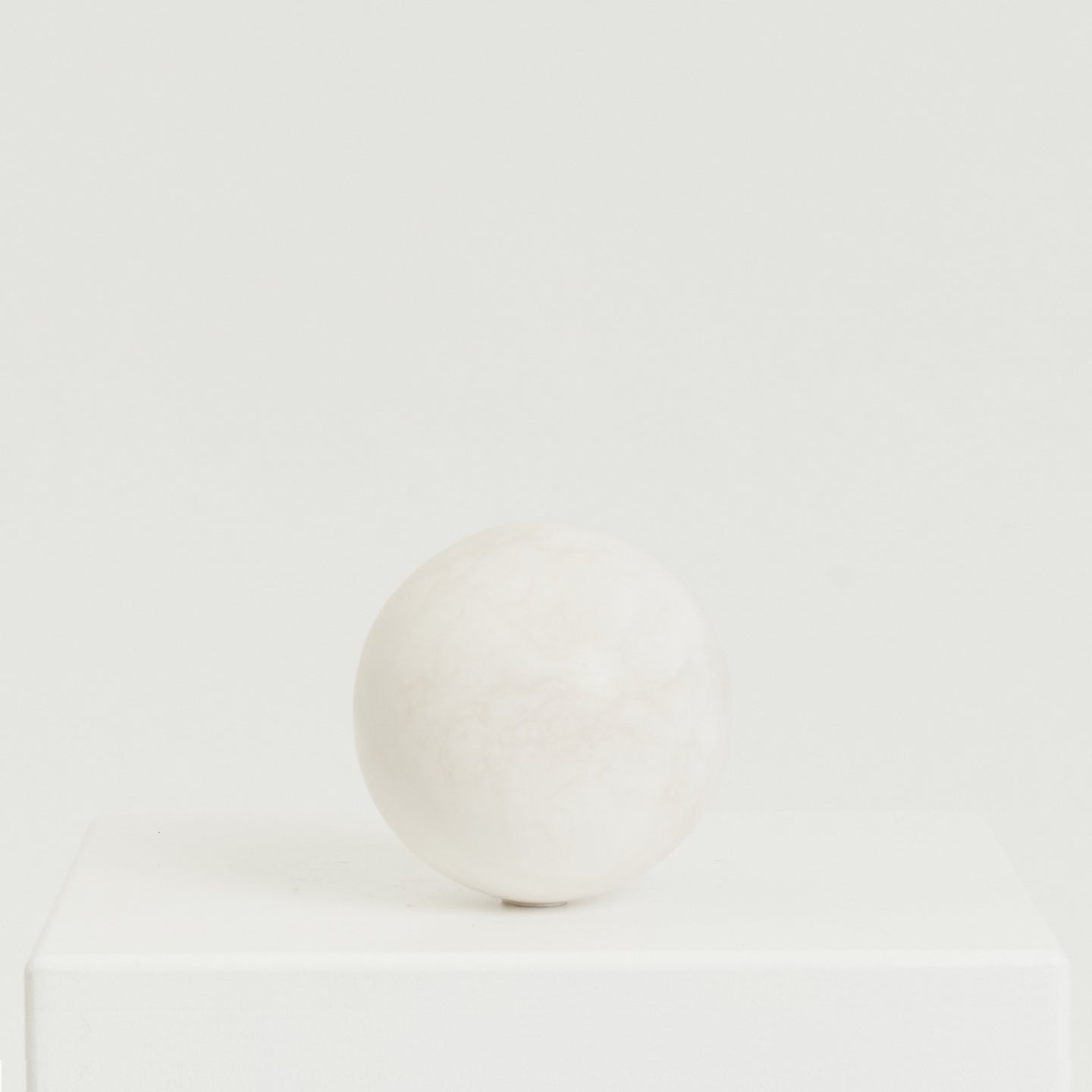 Stone sphere, white - HIRE ONLY