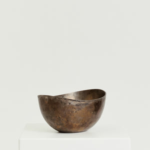 Heavy brass bowl with patina - HIRE ONLY