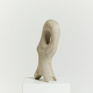 Carved stone organic form sculpture