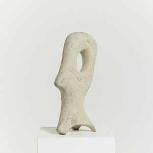 Carved stone organic form sculpture