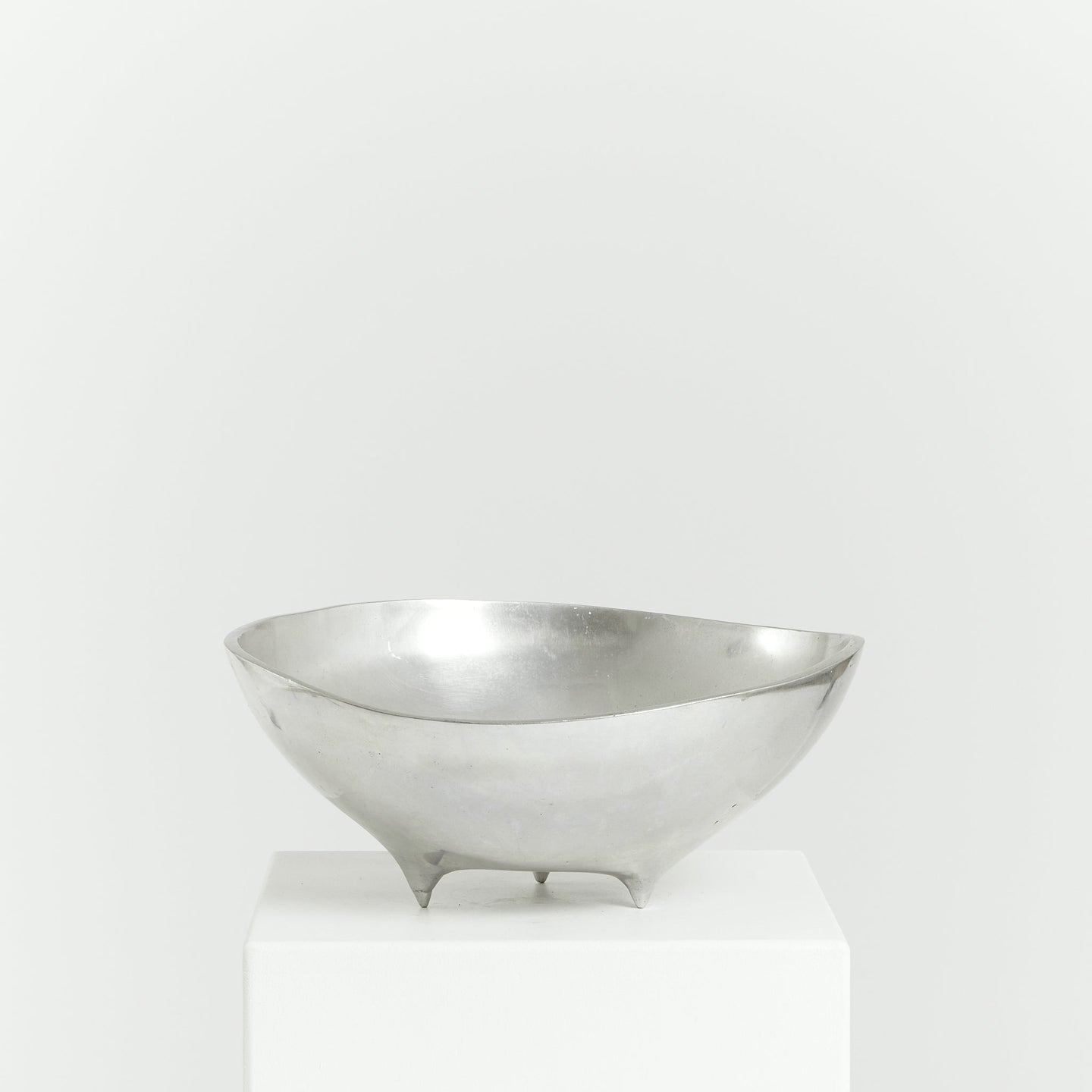 Large freeform aluminium bowl by Bruce Fox