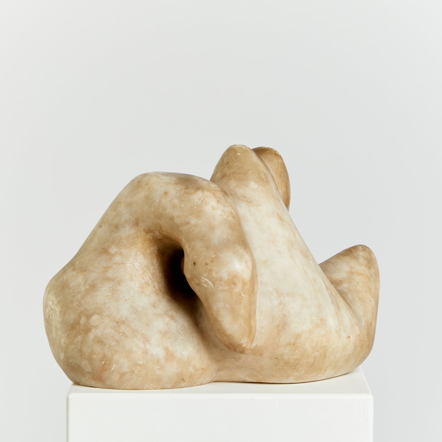 Alabaster swan sculpture by Wilby Hart