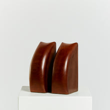 Load image into Gallery viewer, Carved block wood bookends by Martin Hazelwood
