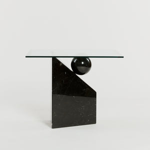 Marble sphere side tables