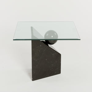 Marble sphere side tables