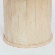Load image into Gallery viewer, Faceted travertine dining table circa 1980&#39;s
