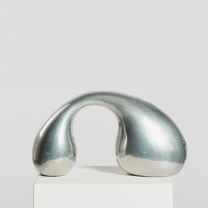 Postmodern aluminium biomorphic sculpture by Eva Moritz