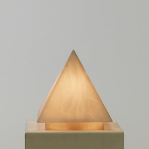 Alabaster pyramid lamp