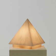 Load image into Gallery viewer, Alabaster pyramid lamp
