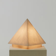 Load image into Gallery viewer, Alabaster pyramid lamp
