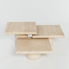 Load image into Gallery viewer, Trio of travertine nesting tables
