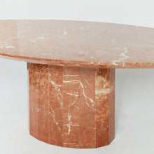 Load image into Gallery viewer, Rojo Coralito marble faceted dining table
