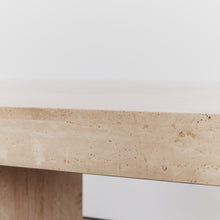 Load image into Gallery viewer, Flared travertine dining table circa 1970&#39;s
