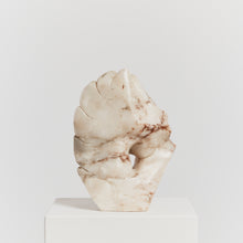 Load image into Gallery viewer, Carved abstract stone sculpture with raw edge
